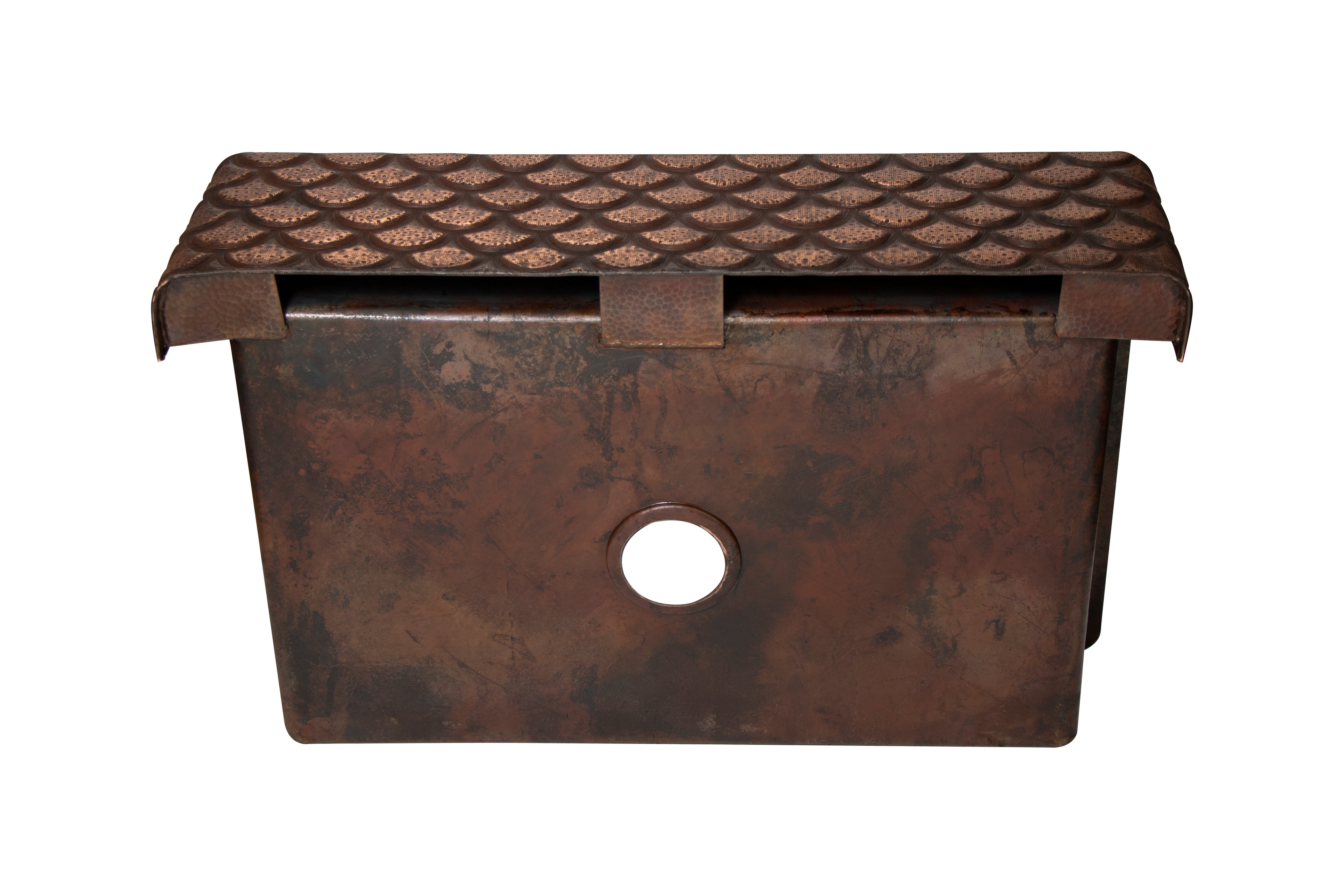 33" Artisanal Hammered Copper Farmhouse Sink – Squama Apron-Front Basin