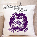 SENIOR Autograph Mascot Pillow – Custom Name & Graduation Year | School Spirit Gift